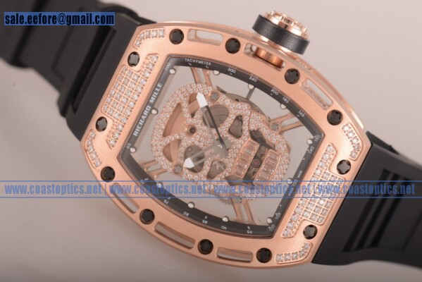 1:1 Clone Replica Richard Mille RM 52-01 Chrono Watch Rose Gold - Click Image to Close